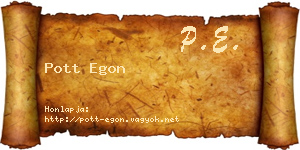 Pott Egon névjegykártya